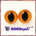 1 Pair Orange Frost Hand Painted Safety Eyes Plastic eyes